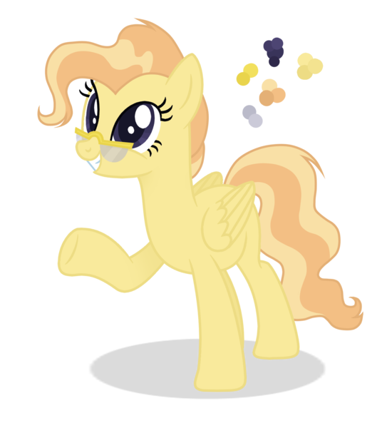 Size: 1400x1568 | Tagged: safe, artist:magicuniclaws, derpibooru import, oc, pegasus, pony, female, glasses, image, magical lesbian spawn, mare, offspring, parent:mayor mare, parent:spitfire, png, simple background, solo, transparent background