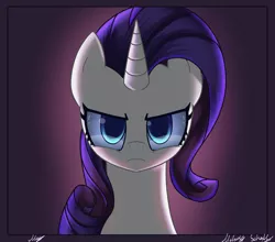 Size: 2500x2200 | Tagged: safe, artist:melanyoprisdraws, derpibooru import, rarity, pony, unicorn, angry, bust, image, looking at you, png, portrait, solo