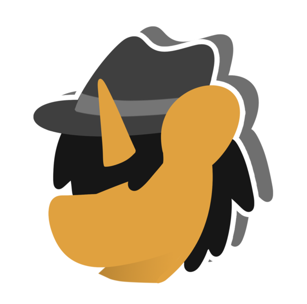 Size: 1078x1065 | Tagged: safe, artist:kaokraft, derpibooru import, oc, oc:kaokraft, pony, unicorn, black mane, clothes, fedora, hair over one eye, hat, icon, image, jacket, minimalist, modern art, png