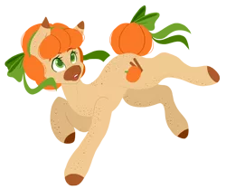 Size: 1280x1069 | Tagged: safe, artist:mscolorsplash, derpibooru import, oc, oc:pumpkin spice, unofficial characters only, earth pony, pony, body freckles, bow, colored pupils, female, freckles, hair ribbon, image, lineless, mare, png, simple background, solo, tail bow, transparent background