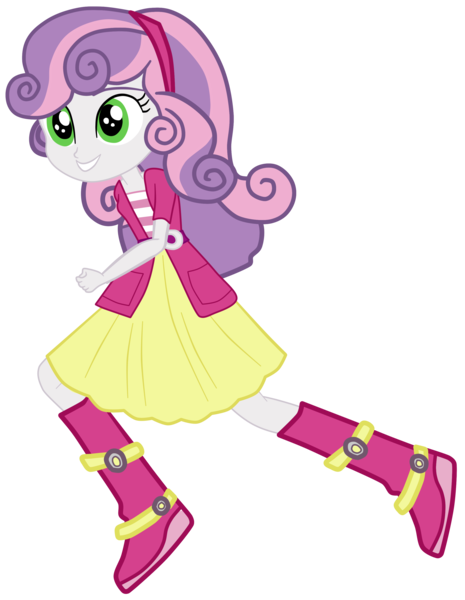 Size: 2449x3163 | Tagged: safe, artist:gmaplay, derpibooru import, sweetie belle, equestria girls, music to my ears, boots, clothes, female, image, png, running, shoes, simple background, solo, teeth, transparent background, vector