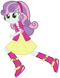 Size: 2449x3163 | Tagged: safe, artist:gmaplay, derpibooru import, sweetie belle, equestria girls, music to my ears, boots, clothes, female, image, png, running, shoes, simple background, solo, teeth, transparent background, vector