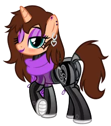 Size: 4738x5369 | Tagged: suggestive, artist:severity-gray, derpibooru import, oc, oc:chloe adore, unofficial characters only, pony, unicorn, bedroom eyes, blushing, boots, clothes, collar, cutie mark, dildo, eyeshadow, female, image, latex, latex boots, latex suit, leggings, lipstick, looking at you, makeup, mare, one eye closed, piercing, png, rear view, scarf, sex toy, shoes, simple background, stuffed, transparent background, walking, wink, winking at you