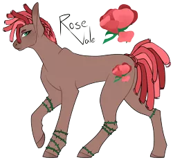 Size: 1302x1202 | Tagged: safe, artist:erroremma, derpibooru import, oc, oc:rosevale, earth pony, pony, image, png, solo