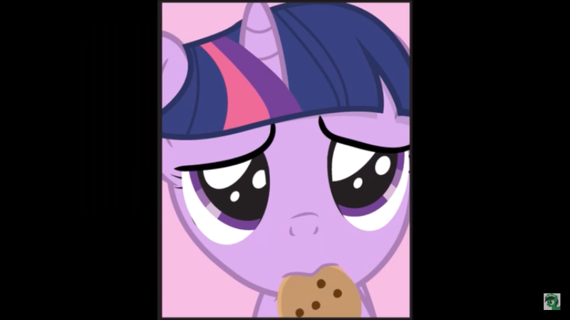 Size: 1366x768 | Tagged: safe, artist:dm29, derpibooru import, twilight sparkle, pony, unicorn, cookie, cute, female, filly, filly twilight sparkle, food, icon, image, looking at you, mouth hold, png, solo, twiabetes, younger, youtube link