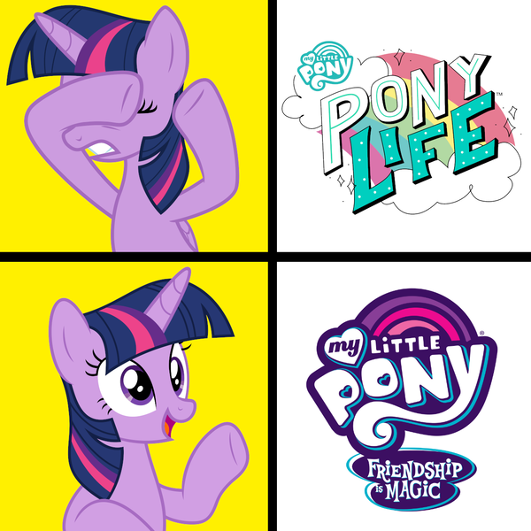 Size: 1300x1300 | Tagged: safe, derpibooru import, twilight sparkle, twilight sparkle (alicorn), alicorn, pony, my little pony: pony life, covering eyes, drama, eyes closed, g4 purist, image, meme, op can't let go, op is a duck, op is trying to start shit, op isn't even trying anymore, open mouth, png, pony life drama, solo
