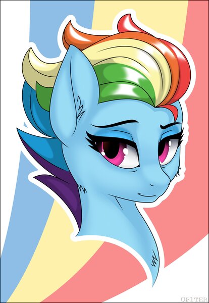 Size: 2824x4096 | Tagged: safe, artist:up1ter, derpibooru import, rainbow dash, pegasus, pony, the last problem, female, head, image, jpeg, mare, older, older rainbow dash, solo