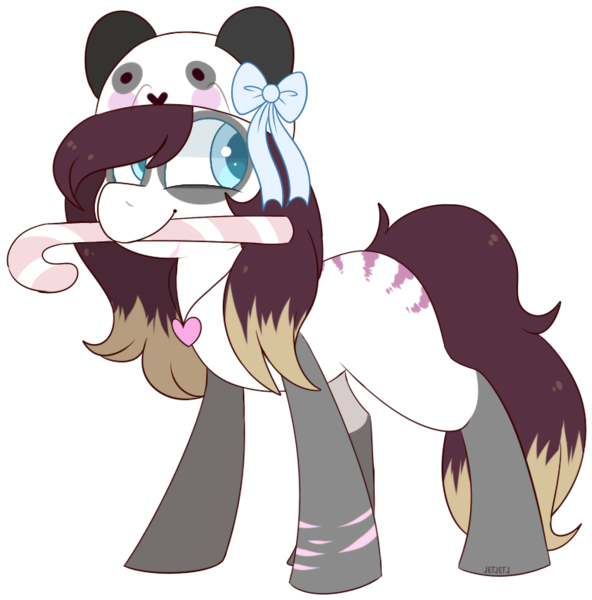 Size: 768x778 | Tagged: safe, artist:jetjetj, derpibooru import, part of a set, oc, oc:pandora (pandorasia), unofficial characters only, earth pony, pony, candy, candy cane, commission, female, food, image, mare, mouth hold, png, simple background, solo, transparent background, ych result