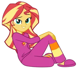Size: 1282x1143 | Tagged: safe, artist:gmaplay, derpibooru import, sunset shimmer, equestria girls, equestria girls series, wake up!, spoiler:eqg series (season 2), clothes, image, pajamas, png, solo