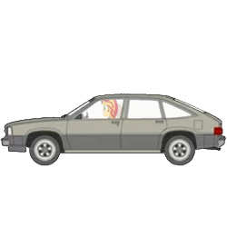 Size: 768x768 | Tagged: safe, artist:felix lynn, derpibooru import, sunset shimmer, equestria girls, car, chevrolet, chevrolet citation, driving, female, image, png, simple background, solo, transparent background