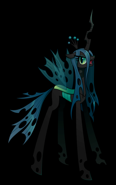 Size: 566x900 | Tagged: safe, artist:boon_9, derpibooru import, queen chrysalis, changeling, changeling queen, black background, female, image, open mouth, png, simple background, solo