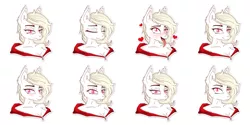 Size: 8000x4000 | Tagged: safe, derpibooru import, oc, oc:albi light wing, anthro, bat pony, ahegao, albino, angry, bat pony oc, bat wings, blushing, bust, crying, ear fluff, embarrassed, emotions, eyes closed, fangs, heart, image, looking at you, nightpony, open mouth, pink eyes, png, portrait, sad, sticker, sticker pack, sticker set, tongue out, unhappy, white fur, wings