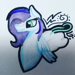 Size: 941x940 | Tagged: safe, artist:rxndxm.artist, derpibooru import, oc, unofficial characters only, pegasus, pony, bust, image, jpeg, pegasus oc, solo, traditional art, wings