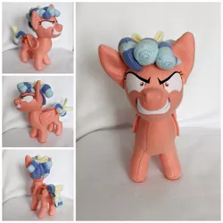 Size: 1024x1024 | Tagged: safe, artist:fleecefriendship, derpibooru import, cozy glow, evil grin, faic, grin, image, irl, jpeg, photo, plushie, smiling, solo