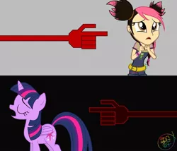 Size: 1024x877 | Tagged: safe, artist:dippygamer64, derpibooru import, twilight sparkle, twilight sparkle (alicorn), alicorn, pony, hand, image, jpeg, littlest pet shop, miko nakadai, sad, singing, song reference, transformers, transformers prime