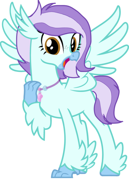 Size: 2173x3025 | Tagged: safe, artist:krystalheartbases, artist:savygriffs, derpibooru import, oc, oc:ocean breeze, oc:ocean breeze (savygriffs), unofficial characters only, classical hippogriff, hippogriff, base used, beak, claws, female, hippogriff oc, image, jewelry, looking at you, necklace, open beak, open mouth, png, smiling, smiling at you, solo, spread wings, wings