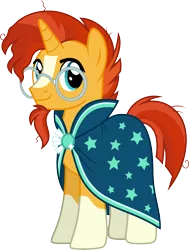Size: 4545x6000 | Tagged: safe, alternate version, artist:chainchomp2, derpibooru import, sunburst, pony, unicorn, the crystalling, absurd resolution, clothes, cute, glasses, image, male, png, robe, simple background, solo, stallion, sunburst's cloak, sunburst's glasses, transparent background, vector