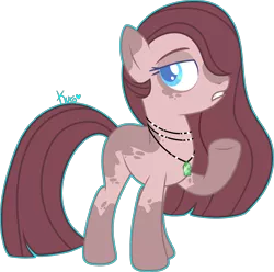 Size: 2752x2734 | Tagged: safe, artist:kurosawakuro, derpibooru import, oc, earth pony, pony, female, image, mare, offspring, parent:mud briar, parent:pinkie pie, parents:briarpie, png, simple background, solo, transparent background