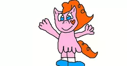 Size: 620x324 | Tagged: safe, artist:sweetheart1012, derpibooru import, oc, unofficial characters only, crossover, crossover offspring, crossover ship offspring, cute, female, image, interspecies offspring, male, offspring, parent:pinkie pie, parents:pinker, parent:wander, png, simple background, solo, white background