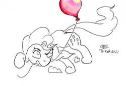 Size: 1024x703 | Tagged: safe, artist:gafelpoez, derpibooru import, pinkie pie, pony, balloon, image, jpeg, red balloon