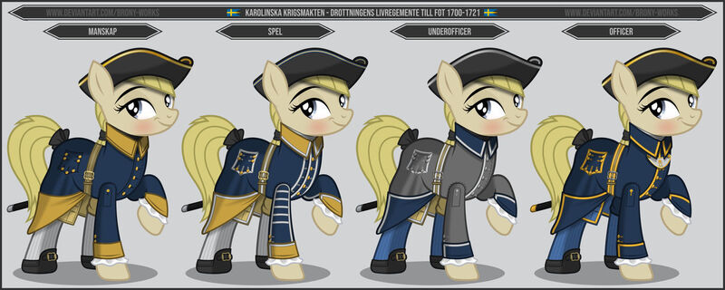 Size: 1280x512 | Tagged: safe, artist:brony-works, derpibooru import, earth pony, pony, clothes, female, image, jpeg, mare, solo, sweden, uniform