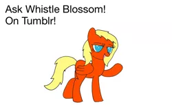 Size: 1280x800 | Tagged: safe, artist:whistle blossom, derpibooru import, oc, oc:whistle blossom, unofficial characters only, pegasus, pony, ask whistle blossom, female, image, mare, open mouth, png, simple background, solo, tumblr, white background