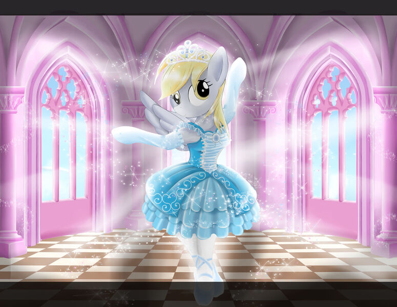 Size: 1600x1239 | Tagged: safe, artist:avchonline, derpibooru import, derpy hooves, anthro, pegasus, pony, ballerina, ballet, ballet slippers, bipedal, canterlot royal ballet academy, clothes, derparina, derpyrina, female, gloves, happy, image, jewelry, jpeg, long gloves, mare, smiling, tiara, tights, tutu