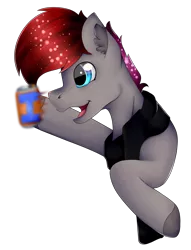 Size: 1492x1956 | Tagged: safe, artist:chazmazda, derpibooru import, oc, unofficial characters only, pegasus, pony, clothes, commission, fluffy, happy, highlight, hooves, image, irn bru, photo, png, scarf, shade, shine, shiny eyes, short hair, simple background, smiling, solo, throw, tongue out, transparent background, yeet
