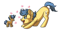 Size: 936x473 | Tagged: safe, artist:silentwolf-oficial, derpibooru import, oc, unofficial characters only, earth pony, pony, earth pony oc, heart, image, open mouth, plushie, png, signature, simple background, smiling, transparent background, watermark