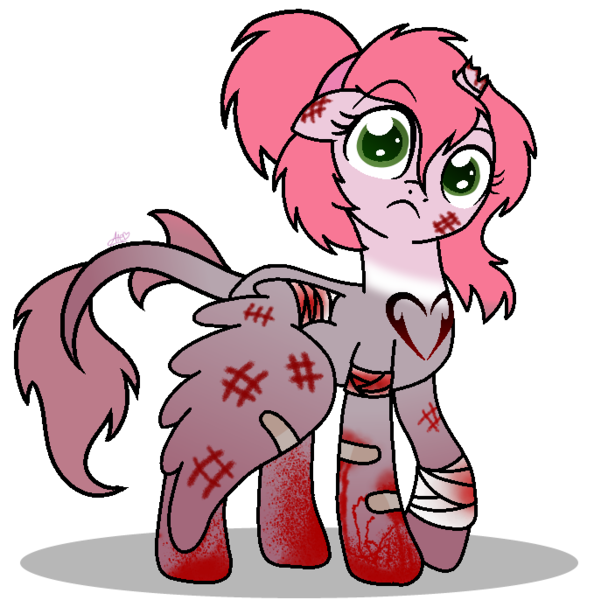 Artist Needed Source Needed Semi Grimdark Derpibooru Import Ponified Alicorn Pony Abuse Aelita Schaeffer Bandage Blood Broken Horn Bruised Code Lyoko Female Floppy Ears Horn Image Looking At You Mare Meta