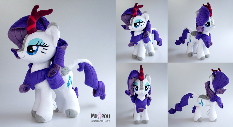 Size: 2200x1204 | Tagged: safe, artist:meplushyou, derpibooru import, rarity, kirin, image, irl, jpeg, kirin rarity, kirinified, photo, plushie, solo, species swap