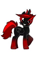 Size: 480x800 | Tagged: safe, artist:dragon1f, derpibooru import, oc, oc:dragon1f, unofficial characters only, alicorn, hybrid, pony creator, image, male alicorn oc, png, red and black oc, red eyes, red mane, simple background, solo, transparent background