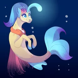 Size: 2100x2100 | Tagged: safe, artist:uunicornicc, derpibooru import, princess skystar, seapony (g4), my little pony: the movie, bioluminescent, blue eyes, bubble, cute, female, fins, fin wings, fish tail, flower, flower in hair, freckles, image, jewelry, necklace, pearl necklace, png, skyabetes, smiling, solo, underwater, water, wings