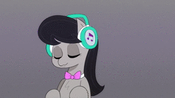 Size: 1280x720 | Tagged: safe, artist:another_pony, derpibooru import, octavia melody, vinyl scratch, earth pony, pony, unicorn, music to my ears, animated, blushing, caught, closed, eye, eyes, eyes closed, floating heart, frown, grin, gritted teeth, headbob, headphones, heart, image, magic, smiling, sunglasses, telekinesis, webm