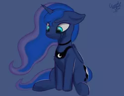 Size: 9000x7000 | Tagged: safe, artist:ccruelangel, derpibooru import, princess luna, alicorn, pony, absurd resolution, chest fluff, crying, depression, female, frown, image, jpeg, mare, mascara, sad, solo, tears of pain, teary eyes, wings
