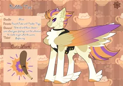 Size: 3500x2454 | Tagged: safe, artist:nobleclay, derpibooru import, oc, oc:bubble tea, pegasus, pony, colored wings, feathered fetlocks, image, magical gay spawn, male, multicolored wings, offspring, parent:pound cake, parent:tender taps, png, reference sheet, solo, stallion, tail feathers, wings