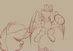 Size: 3463x2424 | Tagged: safe, alternate version, artist:yoditax, derpibooru import, oc, oc:leslie, oc:lucien, unofficial characters only, bat pony, pegasus, pony, ball, bat pony oc, bat wings, clothes, duo, image, jpeg, monochrome, shorts, sports, volleyball, wings