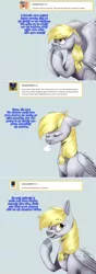 Size: 900x2554 | Tagged: safe, artist:sugar0612, derpibooru import, derpy hooves, pegasus, pony, lovestruck derpy, comic, dialogue, image, implied amethyst star, implied dinky, implied doctor whooves, png, solo