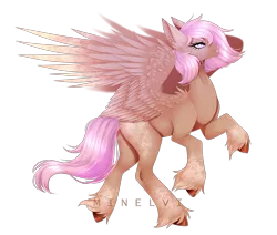 Size: 2428x2060 | Tagged: safe, artist:minelvi, derpibooru import, oc, unofficial characters only, pegasus, pony, colored hooves, eyelashes, hoof fluff, image, looking up, pegasus oc, png, rearing, signature, simple background, solo, transparent background, wings