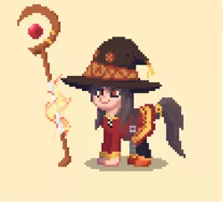 Size: 930x839 | Tagged: safe, artist:some_ponu, derpibooru import, ponified, pony, pony town, image, konosuba, magic, magic aura, megumin, pixel art, png, simple background