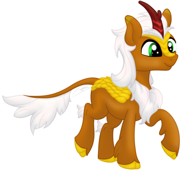 Size: 1550x1459 | Tagged: safe, artist:soctavia, derpibooru import, kirin oc, oc, oc:verdant pyre, kirin, image, male, png, simple background, smiling, solo, transparent background, trotting