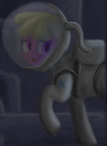 Size: 954x1299 | Tagged: safe, artist:tkuroneko, derpibooru import, cherry berry, pony, astronaut, cropped, female, helmet, image, mare, png, solo, spacesuit