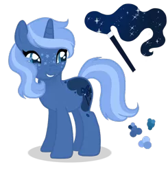 Size: 600x613 | Tagged: safe, artist:magicuniclaws, derpibooru import, oc, pony, unicorn, female, image, magical lesbian spawn, mare, offspring, parent:princess luna, parent:trixie, parents:luxie, png, simple background, solo, transparent background