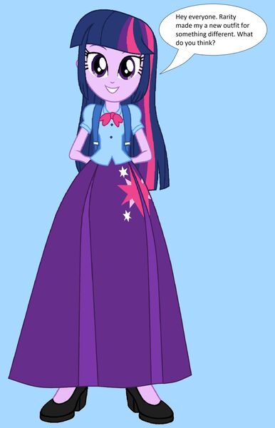 Size: 1280x1989 | Tagged: safe, artist:starman1999, derpibooru import, twilight sparkle, equestria girls, clothes, female, image, jpeg, long skirt, skirt, solo