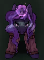 Size: 1024x1366 | Tagged: safe, artist:sursiq, derpibooru import, oc, oc:nebula mist, pony, unicorn, fallout equestria, angry, fallout equestria oc, glowing horn, horn, image, magic, multicolored hair, multicolored mane, png, pony oc, solo, unicorn oc