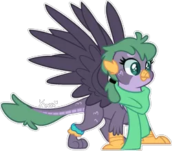 Size: 1195x1046 | Tagged: safe, artist:kurosawakuro, derpibooru import, oc, dragon, dragriff, gryphon, female, image, interspecies offspring, offspring, parent:gabby, parent:spike, parents:spabby, png, simple background, solo, transparent background