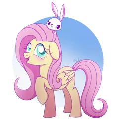 Size: 1024x1024 | Tagged: safe, artist:nnaly, derpibooru import, angel bunny, fluttershy, pegasus, pony, rabbit, angelbetes, animal, blushing, cute, duo, female, image, male, mare, png, shyabetes, simple background, transparent background