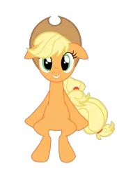 Size: 1402x2084 | Tagged: safe, artist:gmaplay, derpibooru import, applejack, earth pony, pony, applejack's hat, cowboy hat, cute, floppy ears, hat, image, jackabetes, looking at you, png, simple background, sitting, solo, teeth, transparent background, vector