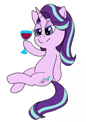 Size: 1900x2700 | Tagged: safe, artist:nordicllama, derpibooru import, starlight glimmer, pony, unicorn, female, glass, image, mare, png, simple background, solo, white background, wine glass