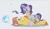 Size: 1894x1114 | Tagged: safe, artist:drafthoof, author:bigonionbean, derpibooru import, caboose, fluttershy, full steam, promontory, rarity, silver lining, silver zoom, starlight glimmer, sunburst, zecora, oc, oc:heartstrong flare, oc:princess mythic majestic, alicorn, hybrid, pony, zebra, commissioner:bigonionbean, cutie mark, female, fusion, fusion:heartstrong flare, fusion:princess mythic majestic, goggles, hat, image, in love, jewelry, love, magic, male, mare, png, stallion, stripes